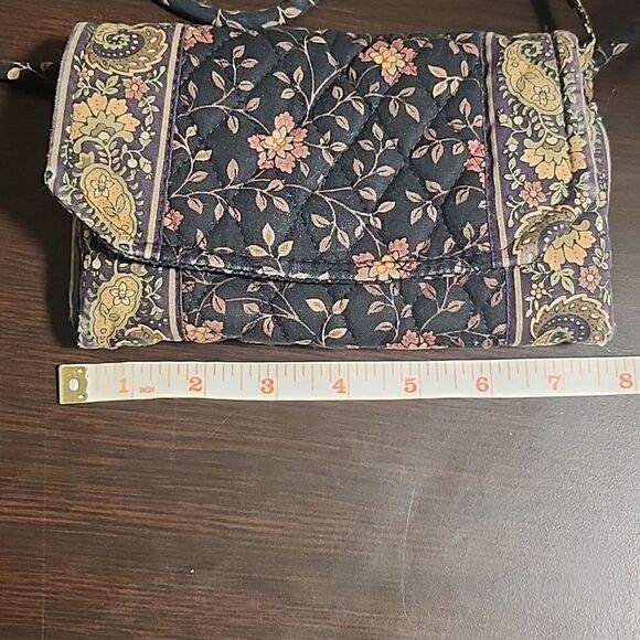Vera Bradley small cross body velcro closure purse wallet clutch - Picture 7 of 9